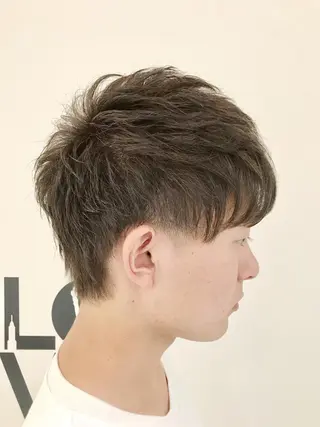 ショート カラー メンズ 赤み消しカラー /透明感カラー 上長のヘアスタイル