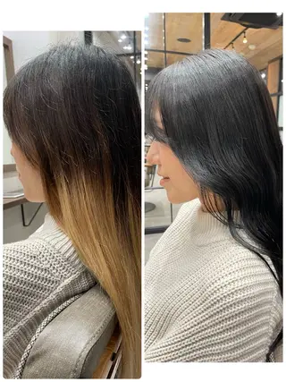 ミディアム 朝5分でキマる艶髪 ／ヤマダのヘアスタイル