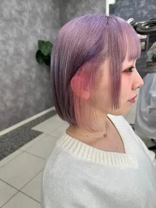 ミディアム カラー こじま りおのヘアスタイル