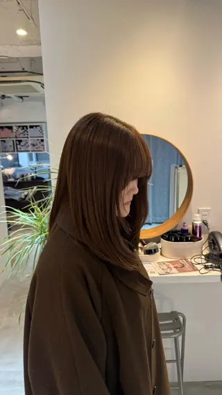 セミロング カラー 透明感ナチュラル🪞 hanaのヘアスタイル