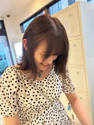 ミディアム 🫧顔周りカット 🫧樫村優香のヘアスタイル
