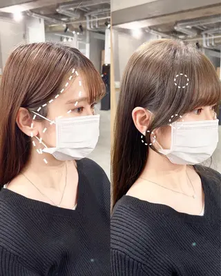 ロング カラー 韓国レイヤー/ 顔周り💕田中将吾のヘアスタイル