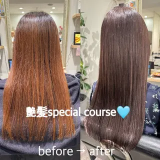ロング カラー ayaka レイヤー/髪質改善のヘアスタイル