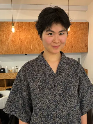 ショート 暖色カラー 🌼クニトウメイのヘアスタイル