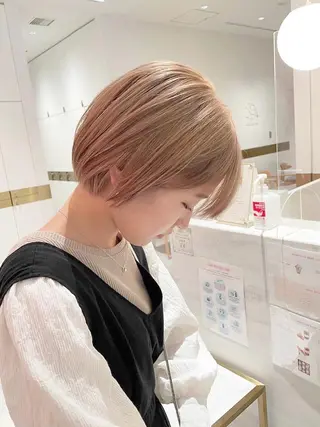 ショート カラー パーマ ヘアアレンジ レイヤーカット/ボブ /縮毛矯正✨大輝のヘアスタイル