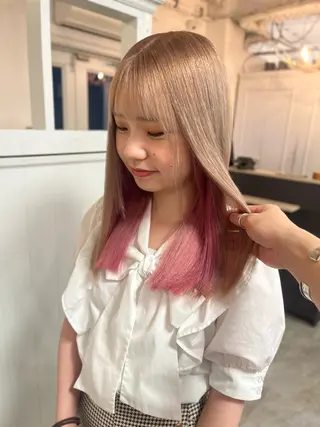 セミロング カラー ボブ& 髪質改善FUMIYAのヘアスタイル