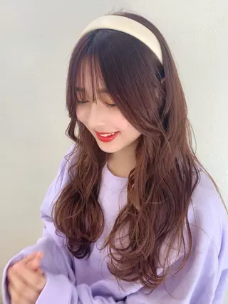 ロング カラー 藤間 帆乃夏（とうまほのかのヘアスタイル