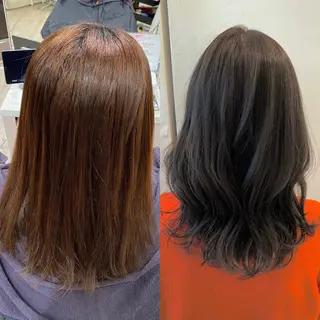 セミロング カラー On所属・顔まわりカット🌟 くびれヘア/寺門遥輝のヘアスタイル