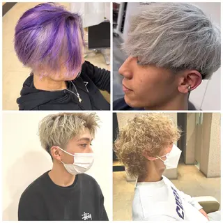 カラー メンズ 心斎橋バレイヤージュ 小林勝貴のヘアスタイル