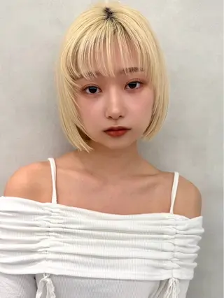 ショート カラー 韓国ヘア🇰🇷透明 感カラー/yui💞のヘアスタイル