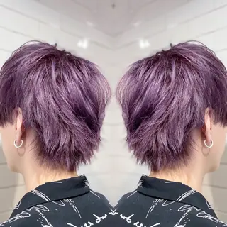 ショート カラー ヘアアレンジ メンズ 髪質改善×ハイトーン 中田啄也のヘアスタイル