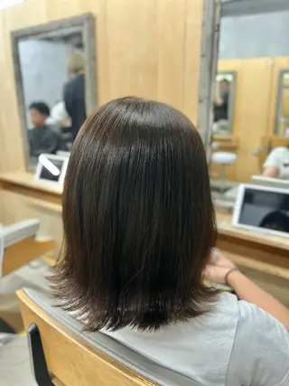 ミディアム カラー ナカジマ ハルカのヘアスタイル