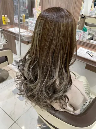 セミロング カラー 菊池 遼/透明感 /韓国レイヤー/艶感のヘアスタイル