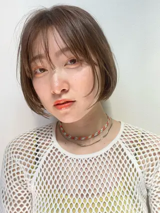 ミディアム 稲垣 熙のヘアスタイル