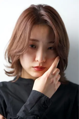 ミディアム 美髪改善ストレート/ 植村友哉のヘアスタイル