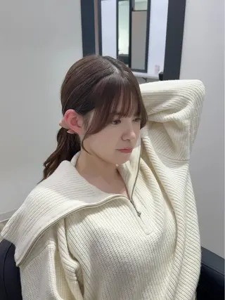 セミロング YUZU🎀顔まわり ×レイヤー×髪質改善のヘアスタイル