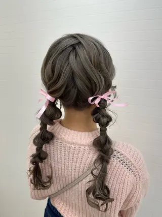 ヘアアレンジ 艶髪/ブリーチなし Wカラー🌺yuiのヘアスタイル