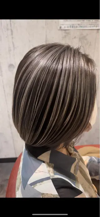 ミディアム カラー 渡部 翔  髪質改善カラーのヘアスタイル