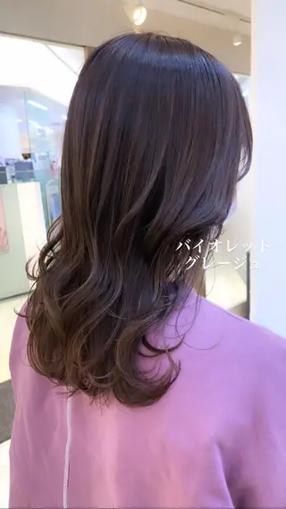 ミディアム カラー 似合わせカラー/艶 髪質改善/ヨシザキのヘアスタイル