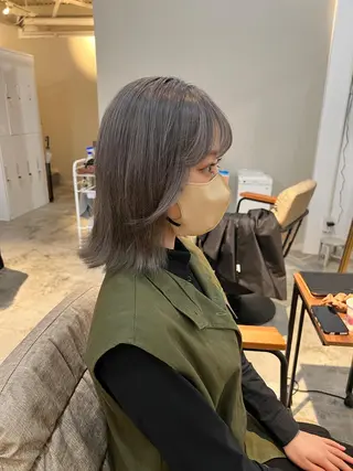 ミディアム カラー 目を惹く艶髪/髪質 改善カラー🤎ぐっちのヘアスタイル