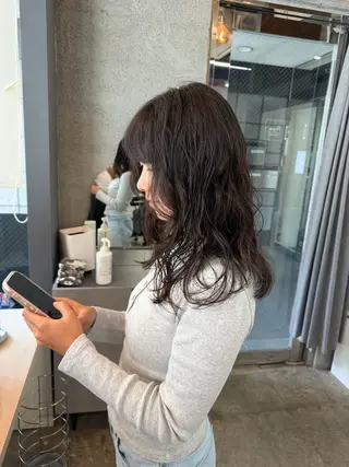 セミロング パーマ Peyp所属・早瀬 裕之のヘアスタイル