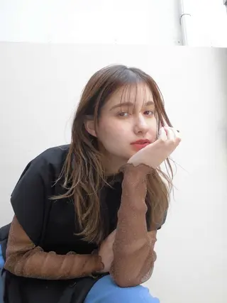 ロング カラー ヘアアレンジ marino マリノのヘアスタイル