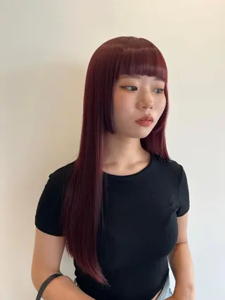 ロング カラー 垢抜けハイトーン×ブ ロウリストAZUKIのヘアスタイル