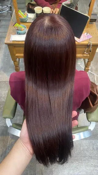 ロング カラー 飯田 雷晟のヘアスタイル