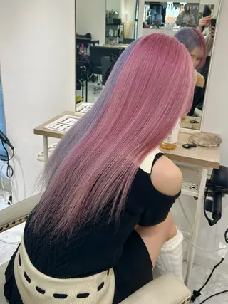 ロング カラー 🥀YUIHA🥀 テザインカラー♥のヘアスタイル