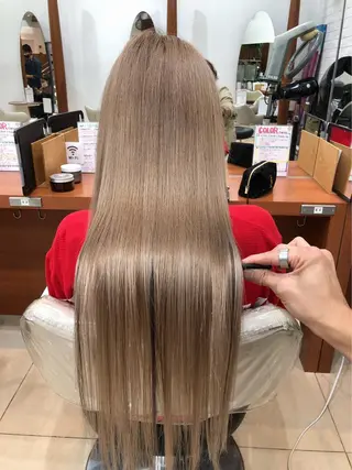 ロング コテ巻き風パーマ/ 髪質改善/河島恭平のヘアスタイル