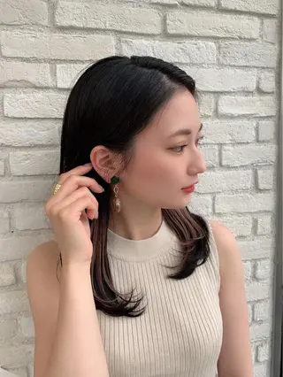 ミディアム カラー 韓国ヘア/艶カラー /田中悠佑のヘアスタイル