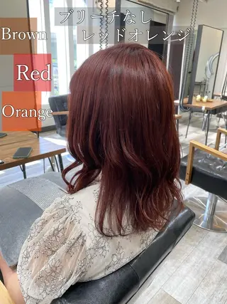 ミディアム カラー ACROあべの店所属・艶カラー/インナー /グラデ/大西小百合のヘアスタイル