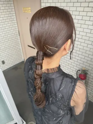 ロング ヘアアレンジ 🎀韓国ヘアメイク /nene/表参道のヘアスタイル