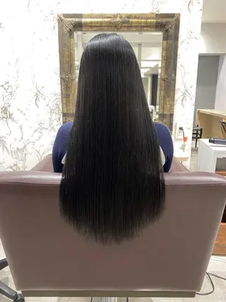 ロング ゅぃ /韓国風/顔周りのヘアスタイル