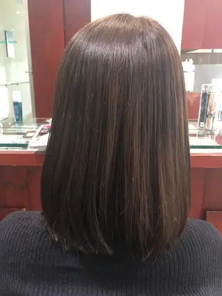 ミディアム カラー 星 沙織のヘアスタイル