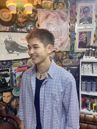 ショート カラー ヘアアレンジ メンズ haco+所属・🌈派手髪エクステ ブレイズ🌈ひろとのヘアスタイル