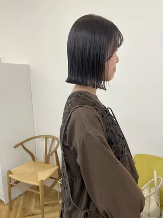 ミディアム ボブカットモデル/パ ーマ/harunaのヘアスタイル