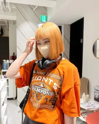 ミディアム デザイン🥇複雑履歴 ハイトーン特化のヘアスタイル