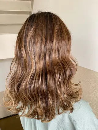 セミロング カラー ヘアアレンジ アンプヘアー  西京極店所属・unpeuhair/ 宮岡　光希のその他イメージ