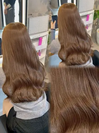 ロング カラー ヘアアレンジ 🩵透明感カラー HIYO🩵のヘアスタイル