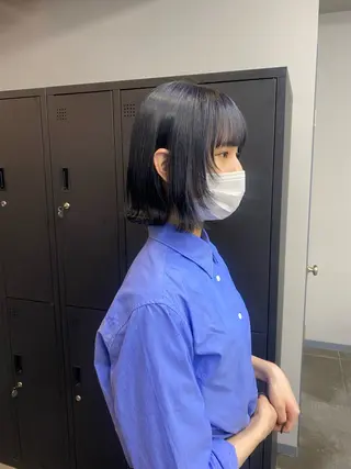 ミディアム maco 艶感ハイトーン🦋のヘアスタイル