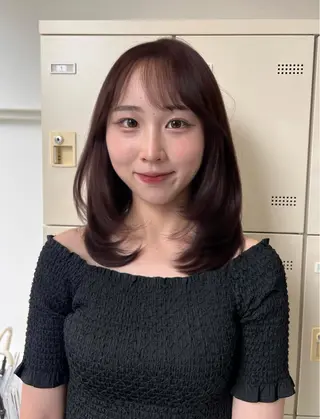 セミロング ♡ナチュラルガーリー ♡ベージュ♡RINAのヘアスタイル