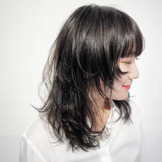 ミディアム カラー インナーカラー/レイ ヤーカット♡/マキシのヘアスタイル