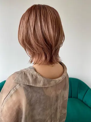 ミディアム カラー 似合わせカラーパーマ 🌿kitin米川のヘアスタイル