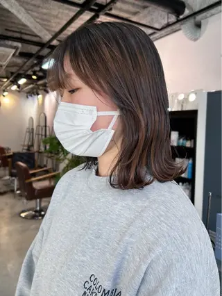 ミディアム 木村 陽菜のヘアスタイル