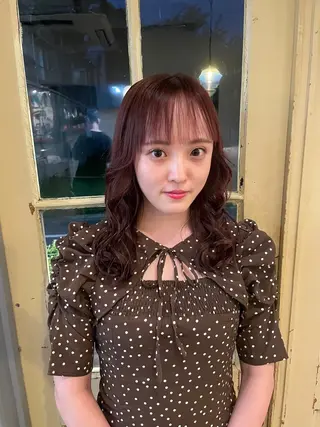 セミロング カラー KURIA‪‪*⋆ஐ ブリーチ/韓国ヘアのヘアスタイル