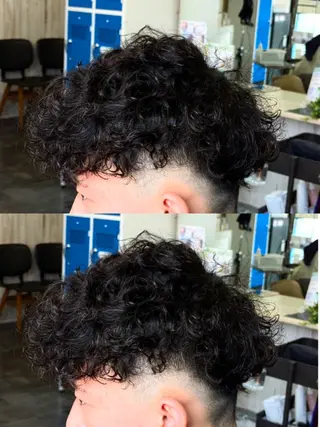 メンズ パーマ 透明感カラー/メンズ パーマ特化/えのもとのヘアスタイル