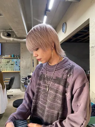 カラー メンズ SUONO所属・ブリーチムラ修正 /ハイトーン/青砥大のヘアスタイル