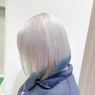 カラー 長尾菜々美🐰 ／ハイトーンカラーのヘアスタイル