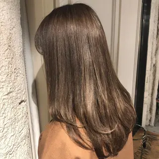 ロング カラー ヘアアレンジ 🤎艶髪×透明感🤎 【𝙔𝙐𝙕𝙐】のヘアスタイル